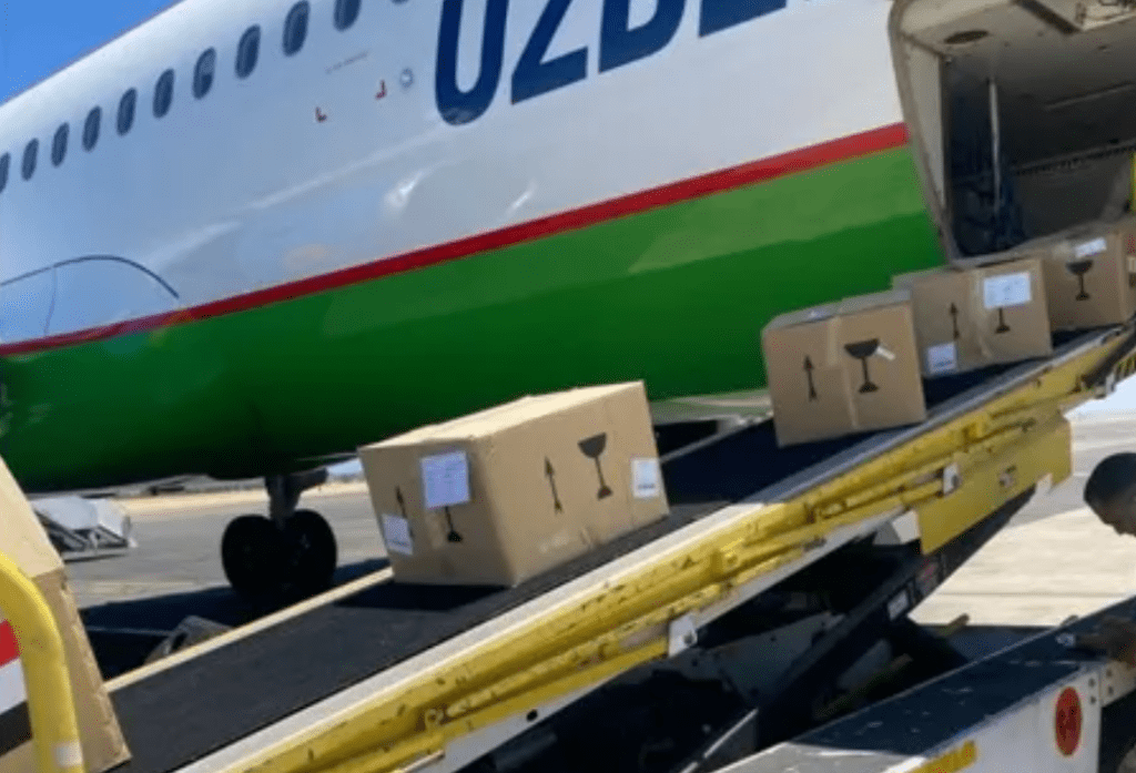 Misrdan O‘zbekistonga gepatit “S”ga qarshi preparatlar partiyasi olib kelindi 1 Misrdan O‘zbekistonga gepatit “S”ga qarshi preparatlar partiyasi olib kelindi